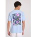 T-Shirt Funky Buddha Relaxed fit t-shirt με floral frame τύπωμα